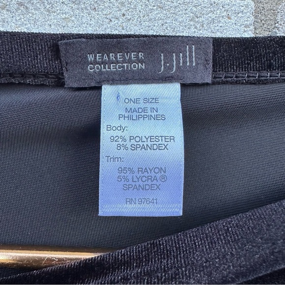 J. Jill Wearever Black Velvet Asymmetrical Poncho Wrap Shawl Topper One Size - Picture 7 of 8